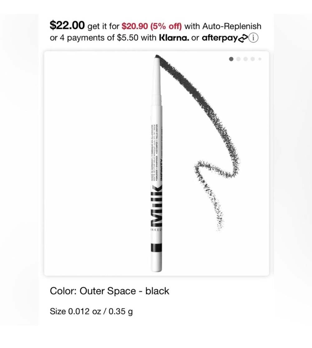 Milk Makeup Infinity Long Lasting Waterproof Eyeliner Pencil Outer Space (Black)